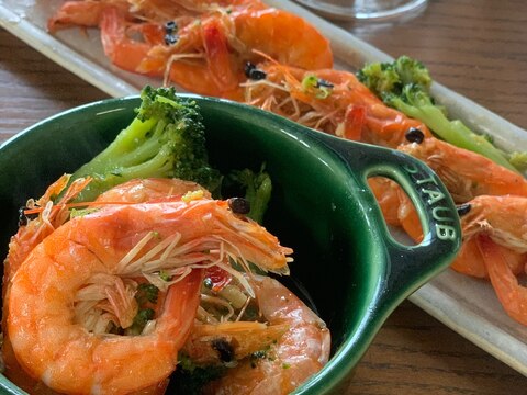 ソフトシェルシュリンプでガーリックシュリンプ